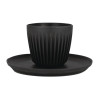 Huskee Saucer for Espresso Cups 3oz Charcoal (4 Pack)