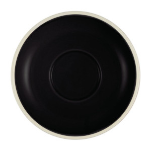 Brew Espresso Saucers Onyx/White 110mm (6 Pack)