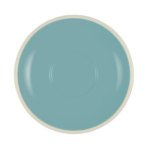 Brew Long Black/Cappuccino Saucers Maya Blue/White 140mm (6 Pack)