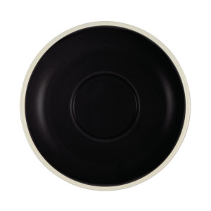 Brew Long Black/Cappuccino Saucers Onyx/White 140mm (6 Pack)