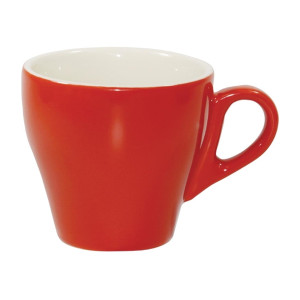 Brew Long Black Coffee Cups Chilli Red/White 180ml (6 Pack)