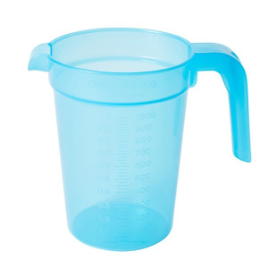 KH Jug Graduated 1Ltr Blue Tint Pp (12 Pack)