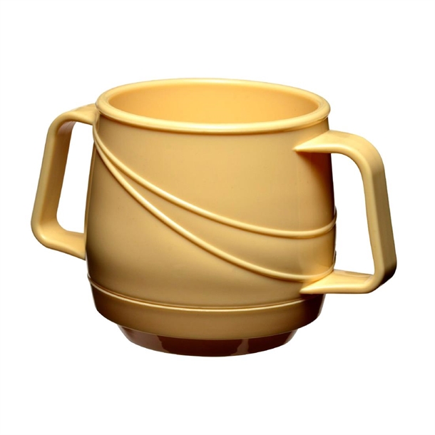 KH Moderne Bev Mug Insulated Double Handle 250ml Yellow (24 Pack)
