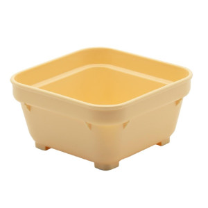 KH Square Bowl 100mm Yellow Pp (12 Pack)