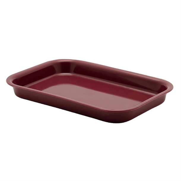KH Rectangular Tray Burgundy Pp (12 Pack)