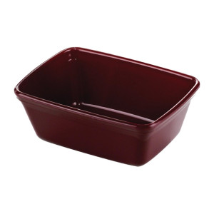 Aladdin Temp-Rite 170ml Designer Series Non-Insulated Soup Bowl - Rectangular - Burgundy (100 Pack)