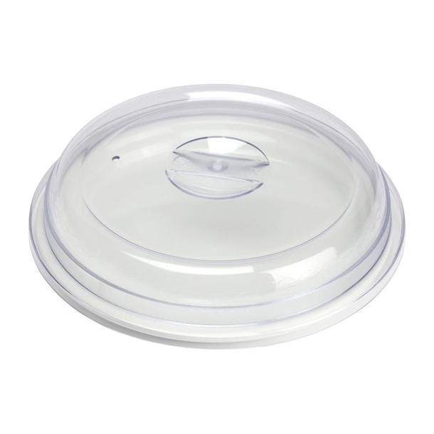 Aladdin Temp-Rite Crystal Cover For 205mm Round Plate Clear (12 Pack)
