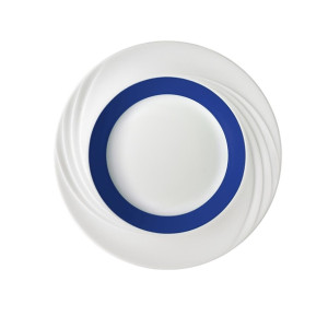 Schonwald Donna Senior Decor Round Deep Plate Dark-Blue Wide Band 230x40mm (Pack 6)
