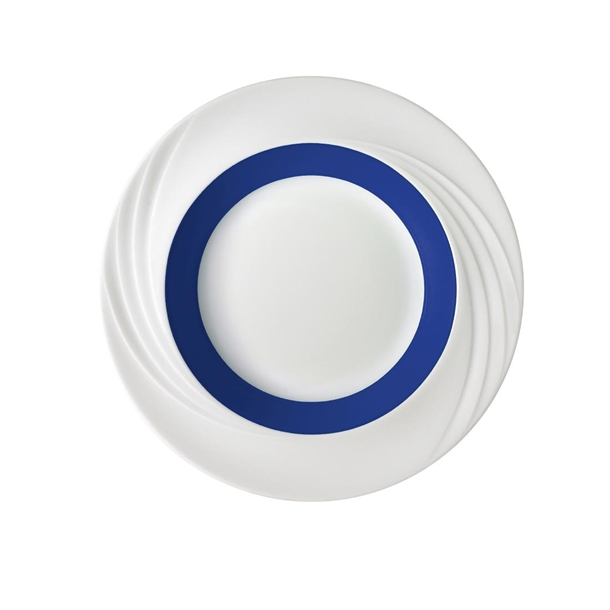Schonwald Donna Senior Decor Round Deep Plate Dark-Blue Wide Band 230x40mm (Pack 6)