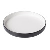Coucou Dual Colour Round Edge Plate 200mm - White & Black (12 Pack)