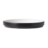 Coucou Dual Colour Round Edge Plate 200mm - White & Black (12 Pack)