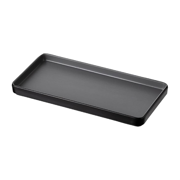 Coucou Dual Colour Rect. Plate 250x120mm - Grey & Black (12 Pack)