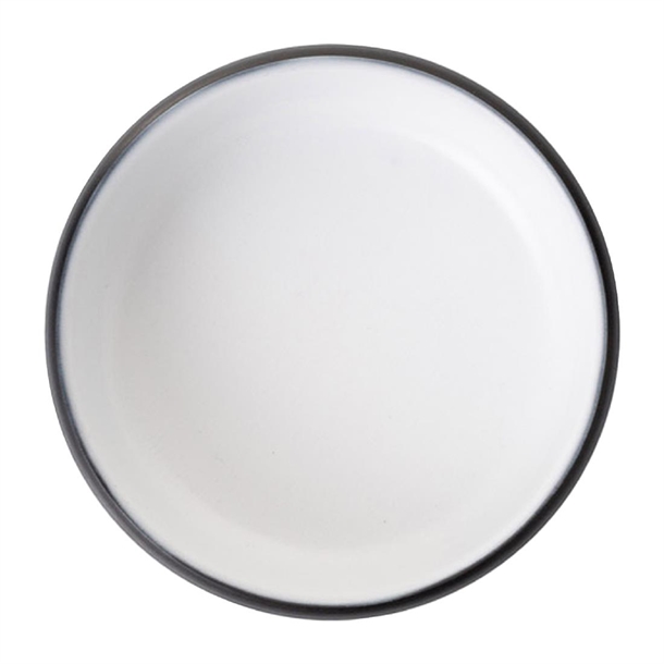Coucou Dual Colour Round Sauce Dish 76mm - White & Black (40 Pack)