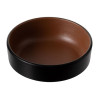 Coucou Dual Colour Round Sauce Dish 100mm - Brown & Black (20 Pack)