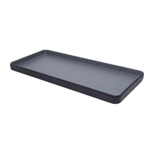 Coucou Dual Colour Rect. Plate 290x130mm - Grey & Black (12 Pack)
