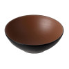 Coucou Dual Colour Round Bowl 187mm - Brown & Black (12 Pack)