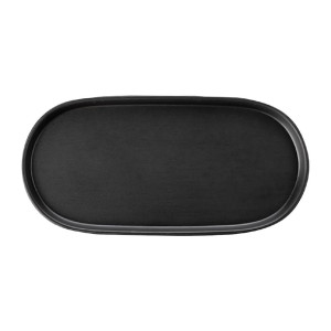 Coucou Dual Colour Oblong Plate 260x130mm - Black (12 Pack)