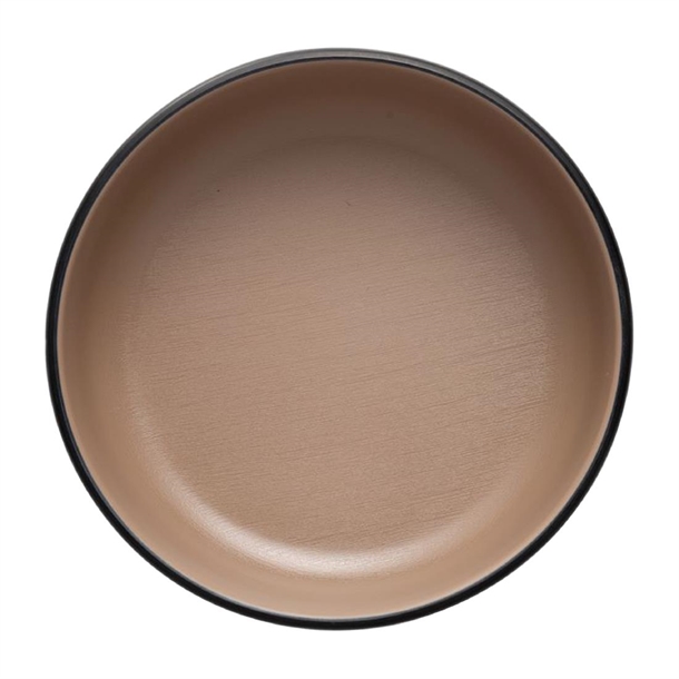 Coucou Dual Colour Round Sauce Dish 155mm - Beige & Black (12 Pack)