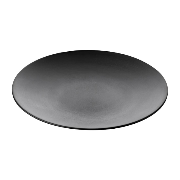 Coucou Dual Colour Round Plate 300mm - Black (12 Pack)