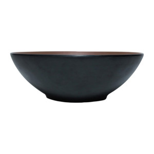 Coucou Dual Colour Round Bowl 210mm - Brown & Black (9 Pack)