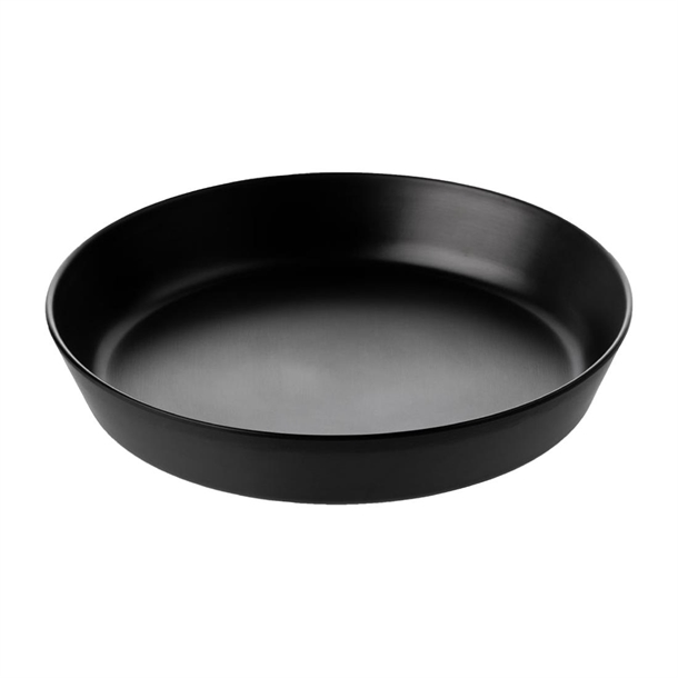 Coucou Dual Colour Flat Round Bowl 290mm - Black (12 Pack)