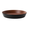 Coucou Dual Colour Flat Round Bowl 290mm - Brown & Black (12 Pack)