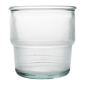 Olympia Recycled Glass Ribbed Stackable Tumblers 300ml (6 Pack)