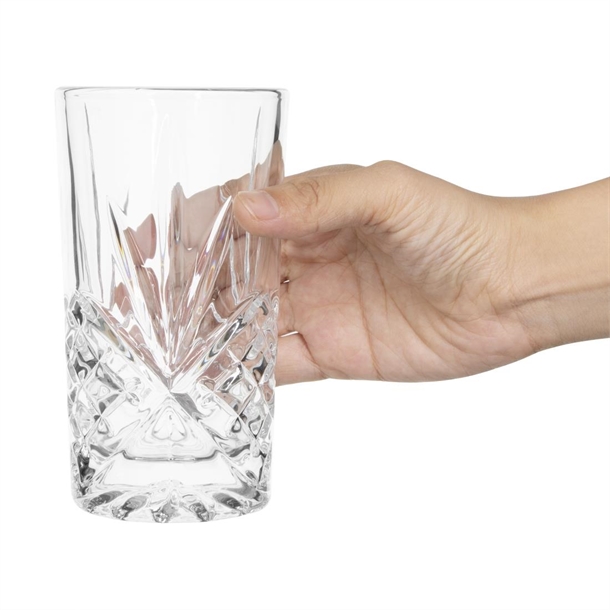 Olympia Old Duke Glass Tumblers 350ml (6 Pack)