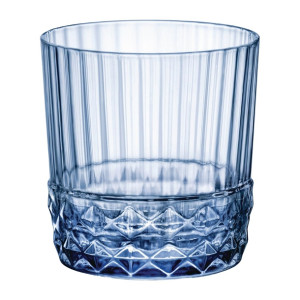 Bormioli Rocco America 1920s Double Old Fashioned Glasses 370ml Sapphire Blue (36 Pack)