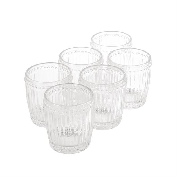 Olympia Baroque Whiskey Glasses Clear 325ml (6 Pack)