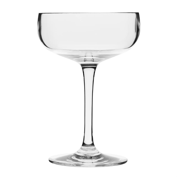 Olympia Kristallon Polycarbonate Champagne Coupe Glasses - 210ml (Pack 12)