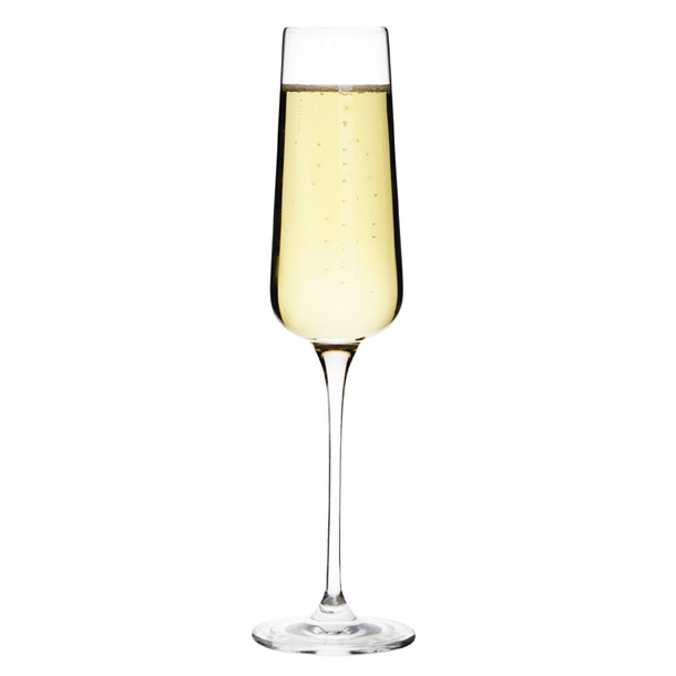 Olympia Claro One Piece Angular Champagne Glasses 270ml (6 Pack)