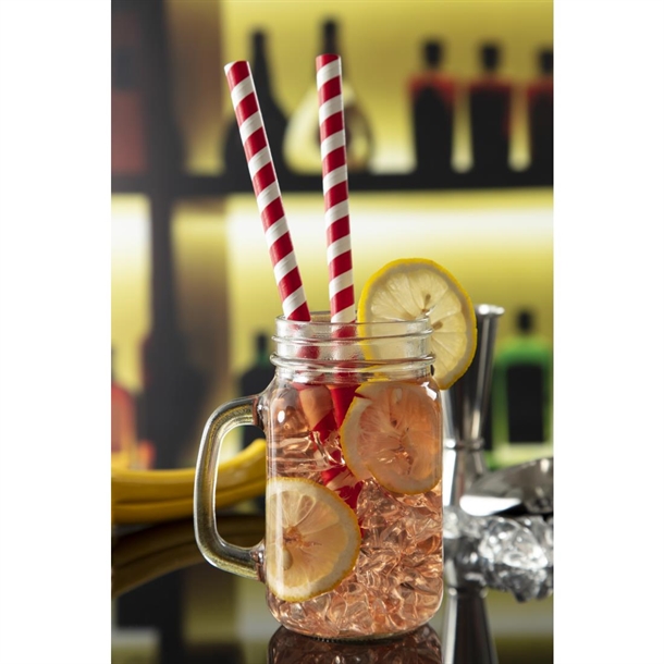 Olympia Handled Mason Jar Glasses 470ml (12 Pack)