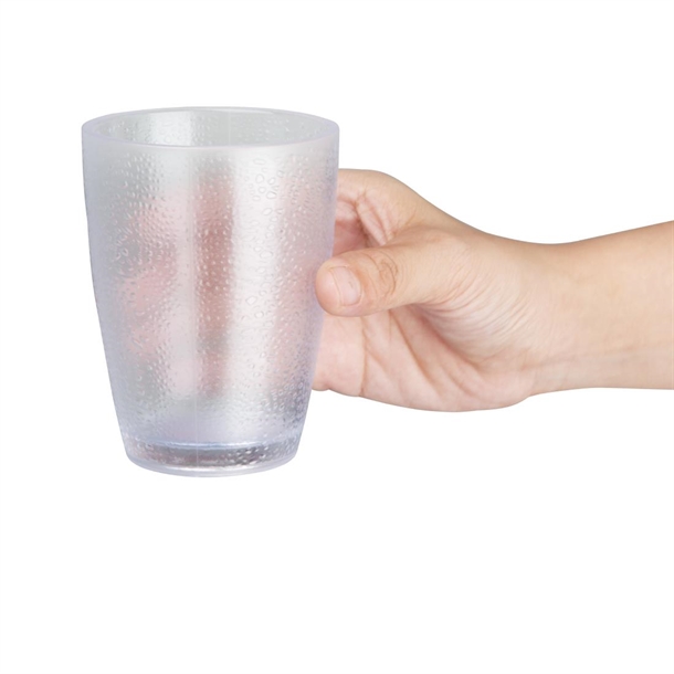 Olympia Kristallon Polycarbonate Tumbler Pebbled Clear 275ml Pack of 6