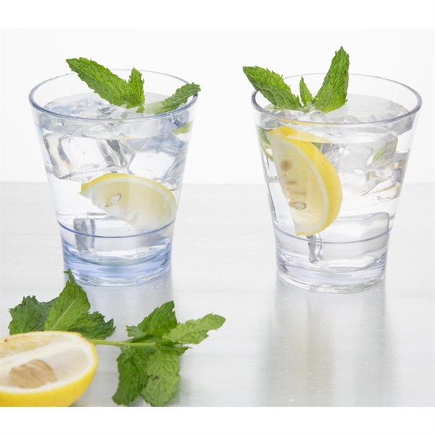 Olympia Kristallon Polycarbonate Stacking Tumblers Blue 350ml (6 Pack)