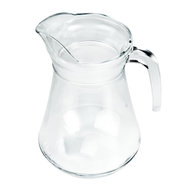 Arcoroc Glass Jugs and Lid 1.3Ltr + plastic ice stopper