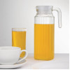 Olympia Ribbed Glass Jugs 1Ltr (6 Pack)