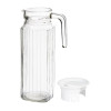 Olympia Ribbed Glass Jugs 1Ltr (6 Pack)