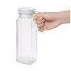 Olympia Ribbed Glass Jugs 1Ltr (6 Pack)
