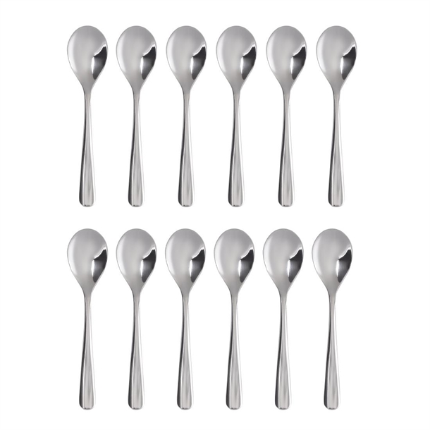 Olympia Roma 18/10 Stainless Steel Coffee Spoons (12 Pack)
