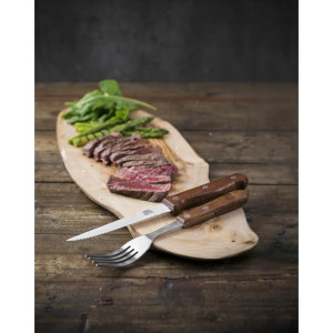 Olympia Steak Knife Wooden Handle 114mm (12 Pack)