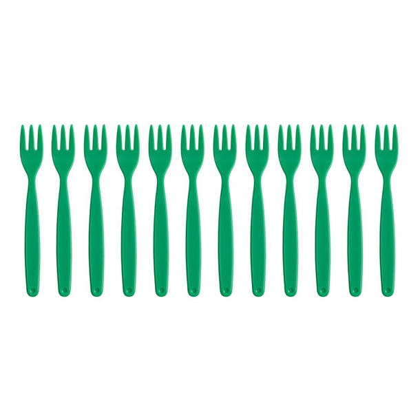 Olympia Kristallon Polypropylene Forks Green (12 Pack)