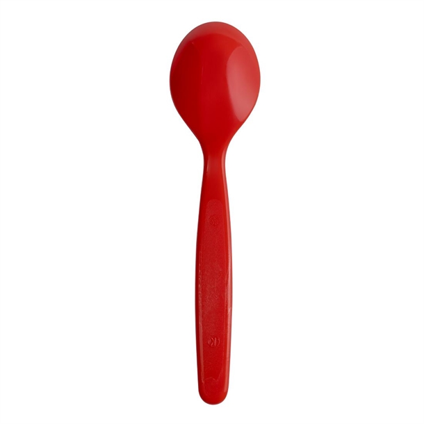 Olympia Kristallon Polypropylene Spoons Red (12 Pack)