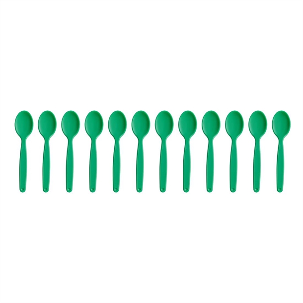 Olympia Kristallon Polypropylene Spoons Green (12 Pack)