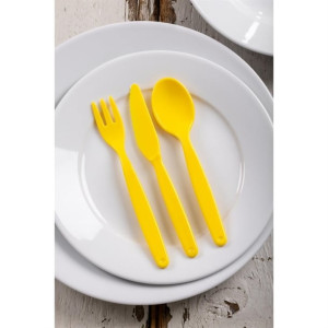Olympia Kristallon Polypropylene Forks Yellow (12 Pack)