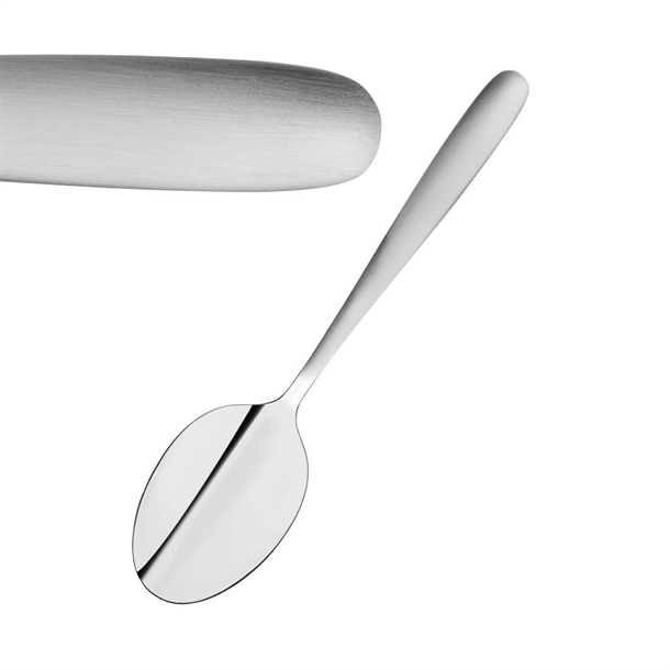 Tablekraft Cafe Dessert Spoons Satin Finish Stainless Steel 18/0 (12 Pack)