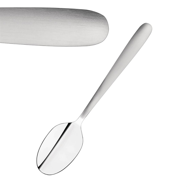 Tablekraft Cafe Teaspoon - Satin Finish Stainless Steel 18/0 (12 Pack)
