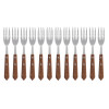 Olympia Steak Forks Wooden Handle 101mm  (12 Pack)