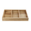 Olympia 3 Section Cutlery Tray Acacia Wood