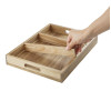 Olympia 3 Section Cutlery Tray Acacia Wood